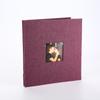 Álbum de fotos autoadhesivo de lino con ventana, regalo creativo, tarjeta autoadhesiva para pareja familiar, venta al por mayor