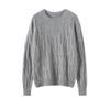 Gola Redonda Flor de Cânhamo Malha de Caxemira Suéter Feminino Casual Quente Base Top 100% Pura Malha de Caxemira para Mulheres