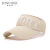 Sombrero de Concha de Doble Cara Negro para Mujer, Sombrero de Sol de Verano para Exteriores con Protección UV y Ala Ancha, Sombrero de Sol de Moda de Parte Superior Abierta