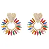 Yiwu joyería comercio electrónico transfronterizo nuevo geométrico diamante todo-partido moda tendencia estilo fiesta aretes aretes para mujeres