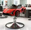Asiento para Corte de Cabello para Niños Peluquería Juguete Eléctrico Coche de Dibujos Animados Silla para Corte de Cabello para Bebés y Niños para Peluquería