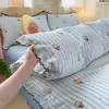 Conjunto de Quatro Peças de Colcha de Verão com Fio Bouclé com Cobre de Cama, Núcleo de Colcha de Renda Ultra Macio e Amigável à Pele para Ar Condicionado Doméstico