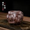 Taza de Arcilla Púrpura Yixing, Taza Maestra de Sapo Dorado que Trae Fortuna Hecha a Mano de Arcilla Púrpura, Mascota de Té, Juego de Té Kung Fu, Taza Individual, Taza de Té que No Quema la Mano