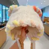 Gorro de Punto para Niños Color Dopamina con Orejas de Oso Invierno Suave Engrosado Cara Linda Niña Pequeña Bolso Pequeño Gorro