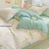 Juego de ropa de cama de tres piezas, juego de sábanas de algodón lavado para regalo, funda de edredón, juego de sábanas de cuatro piezas, fabricante mayorista de dropshipping