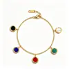 Pulsera popular de titanio y acero estilo ins, moderna, versátil, corazón, mariposa, estrella, geométrica, de acero inoxidable, joyería para la mano