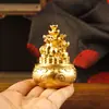 Nuevo cuenco del tesoro zodiacal tres en uno color oro arena, un cuenco del tesoro giratorio de la suerte, figura del zodíaco, decoración de escritorio y artesanía