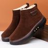 Botas de nieve de invierno para hombre del noreste, nuevas, cálidas, forradas con vellón, de algodón grueso y resistente al frío, informales, de caña alta, antideslizantes, de cuero y lana.