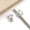 Cuentas antiguas de aleación de plata con agujero grande, pulsera con cuentas, colgante de calavera, búho, tai chi, cuentas sueltas, cuentas DIY, accesorios de joyería