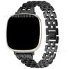Compatible con correa de metal universal Fitbit Versa4/Sense2 Correa de acero hueca de cinco bolas en relieve Versa3