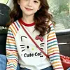 2026 nuevo estilo para niñas de algodón puro manga larga verano moda infantil primavera y otoño camiseta de manga larga fina de algodón puro