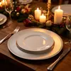 Plato Base de Plástico Estilo Europeo y Americano Banquete de Bodas Fiesta Decoración de Frutas Navidad 13 pulgadas