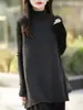 Colete Tricotado Minimalista de Gola Meia-Alta, Comprimento Médio, para Mulheres, Novo 2026, Caimento Solto, Colete Versátil para Camada, Cardigan Suéter Tendência
