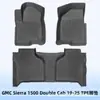Adequado para GMC Sierra 1500 Cabine Dupla 2019-2025 Tapetes de Chão 3D para Todas as Estações em TPE