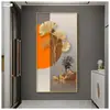 Nova Pintura Decorativa de Veado da Sorte Estilo Chinês Pintura Suspensa para Sala de Estar Sofá Pintura de Entrada Versão Vertical de Luxo Leve Corredor Pintura para Casa Luxo Leve