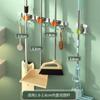 Gancho para Mopa de Acero Inoxidable sin Taladro Soporte para Mopa Accesorio Multifuncional para Baño Montado en Pared Almacenamiento sin Clavos