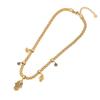 [Ice Meng] Joyería Transfronteriza Europea y Americana Collar de Palma Ojo del Diablo Collar Personalizado de Acero Inoxidable N1313