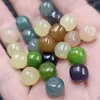 Contas Soltas de Jade Multicor Estilo Vintage 9*10mm, Cor Verde Seco, Cor Roxa Fumê, Contas Cilindricas, Contas Espaçadoras, Contas Lulutong