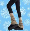 Cubiertas de Calcetín Tejidas Grises para Mujer, Media Pantorrilla, Diseño Otoño e Invierno, Calcetines Gruesos de Lana Holgados, Calentadores de Pierna Y2K con Bloques de Color
