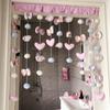 Decoración para Colgar en Puerta 2022 Cortina Pequeña para Puerta Cortina Colgante para Partición Cortina de Hilo Corazón de Melocotón Adorno para Colgar sin Perforaciones Cortina de Tela de Dibujos Animados para Puerta