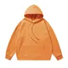 Moletom com Capuz Gola Redonda 380g Algodão Terry Cor Sólida Marca Americana Tendência Ombro Caído Personalizável Unissex Outono/Inverno