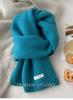 Bufanda Otoño e Invierno Nueva Lana Pura Cachemira Australiana 100% Color Puro Versátil Pareja Invierno Cálida Bufanda de Punto para Mujer