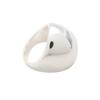 Anillo de bola de oro grande, liso y simple, de moda en Europa y Estados Unidos, con diseño de nicho, anillo de bola apilada de temperamento de alto sentido.