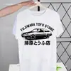 Camiseta de Modal 180g Coche de Drift Initial D Sol Rojo de Akagi Camiseta de Anime de Verano Ae86 Talla Europea Jd