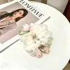 Goma de pelo scrunchie vintage versátil extragrande para adultos, elegante scrunchie floral para coleta