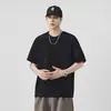 Camiseta de Manga Corta de Algodón de Bambú Estilo Nuevo Retro Americano 2026 para Hombre, Delgada de Verano, Sencilla, Holgada, Camiseta Base Blanca
