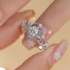 Anel de Coroa de Princesa Aberto Ajustável Strass Sensação de Alto Padrão Atmosfera de Aniversário de Meninas Adereço para Foto