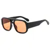 Óculos de Sol Personalizados de Lente Dupla para Mulheres Óculos de Sol Quadrados Retro Europeus e Americanos Tendência Celebridade da Internet Fotografia de Rua Proteção Solar Óculos de Moda para Homens