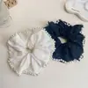 Goma para el pelo de estilo Hepburn con Gypsophila y Perlas Artificiales para Mujer 2025 Nuevo Tamaño Grande Elástica Accesorio para el Cabello