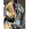 Moque Outono Novo Estilo Coreano Design de Nicho Gola Grande Jaqueta Solta Corta-vento Casaco Curto MQ1831