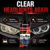 Removedor de amarilleamiento para faros de coche KineShineX, adecuado para limpiar y restaurar cubiertas de lámparas amarillentas, oxidadas y opacas