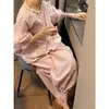 Conjunto de cárdigan doble largo de algodón nube para primavera/verano, superventas, holgado, talla grande, estilo perezoso, ropa dulce para casa M-2XL