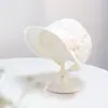 Chapéu de Palácio de Renda para Bebê Menina Borboleta de Renda Flor Primavera e Outono Proteção Solar Decoração Chapéu de Pescador Bebê Circunferência da Cabeça 46-48