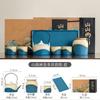 Juego de té de kung fu Guochao Wenchuang Tiliang Pot, juego de té de cerámica para el hogar, juego de té para niña de alto valor de color, una tetera, cuatro tazas