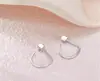 Aretes de Plata Esterlina S999 Redondos Forma de Frijol Cuadrados Ganchos para Orejas Simples para Viajes Diarios Exquisitos Estilo Ins Aretes de Botón Accesorios para Orejas