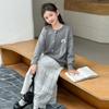 2025 Nova Roupa de Outono Estilo Coreano Cardigã Tricotado Doce com Laço Moda Feminina Estilo Rejuvenescedor Blusa Suéter