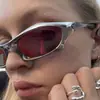 Gafas de sol reflectantes estilo Steampunk Street Rock, estilo Tech futurista Y2K, con un diseño genial, unisex y modernas