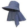 Sombrero de verano para mujer, protector solar y parasol, con forma de chal grande, con rejilla protectora para el rostro, ideal para recoger té y ciclismo, transpirable.