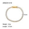 Pulsera Jingqiao Europea y Americana de Acero Inoxidable con Zircón y Perla, Sentido Avanzado, Nicho, Cadena Metálica, Pulsera de Acero Titanio, Joyería Transfronteriza