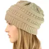 Gorro de Punto Transfronterizo para Mujer Gorro Cálido Gorro Liso Parte Superior Sólida Traje de Otoño e Invierno Gorro Gorro de Calavera para Esquí Sin Forro