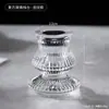 Suporte de Velas de Vidro Transparente Verde Estilo Ins Suporte de Velas Coluna Romana Retro Francês Decoração de Mesa Adereços para Fotos