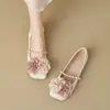 Zapatos Planos para Mujer Estilo Mary Jane Socialité Brisa Nocturna 2025 Nuevos Calientes Retro Florales de Boca Baja Planos