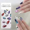 Accesorios Coloridos para Uñas, Adornos de Mariposa de Media Ala, Pedrería Curva Tridimensional Iridescente, Suministros para Arte de Uñas de Resina DIY