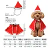 Set de Capa y Sombrero Navideño para Mascotas con Encaje y Lazo, Disfraz Festivo para Gatos y Perros, Accesorios para Fotos Navideñas