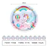 Amazon Tema Unicórnio Arco-Íris Suprimentos para Festa de Aniversário Infantil Prato de Papel Descartável Copo Balão Conjunto de Louça de Mesa