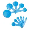 Venta al por mayor de fábrica 11 piezas de juego de tazas medidoras y cucharas medidoras de colores para harina, condimentos con báscula, utensilios de cocina, herramientas para hornear